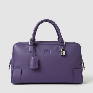 AUTHENTIC LOEWE Purple Nappa Leather Amazona